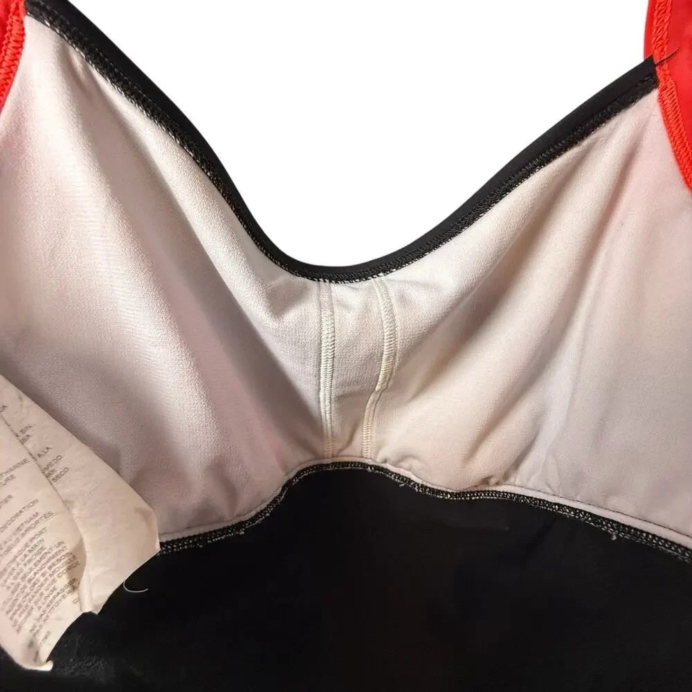 VTG Y2k Nike Colorblock SIZE MEDIUM One Piece Swimsuit Racerback Black Red Women - Picture 10 of 14